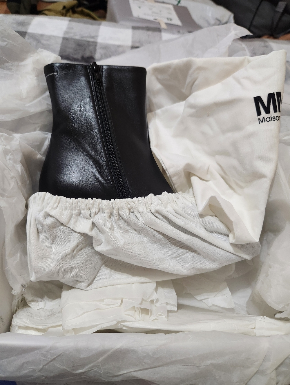 MM6 Maison Martin Margiela Anatomic Ankle Boots In Black New In Box - Picture 15 of 16